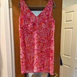 Lilly Pulitzer Pink and Orange Midi Dress